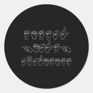 Health Awareness Asl Sign Language Hands Mute And  Classic Round Sticker