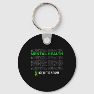 Health Awareness Break The Stigma Ribbon Keychain