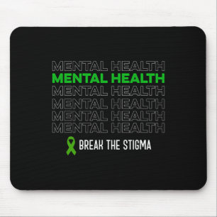 Health Awareness Break The Stigma Ribbon  Mouse Pad