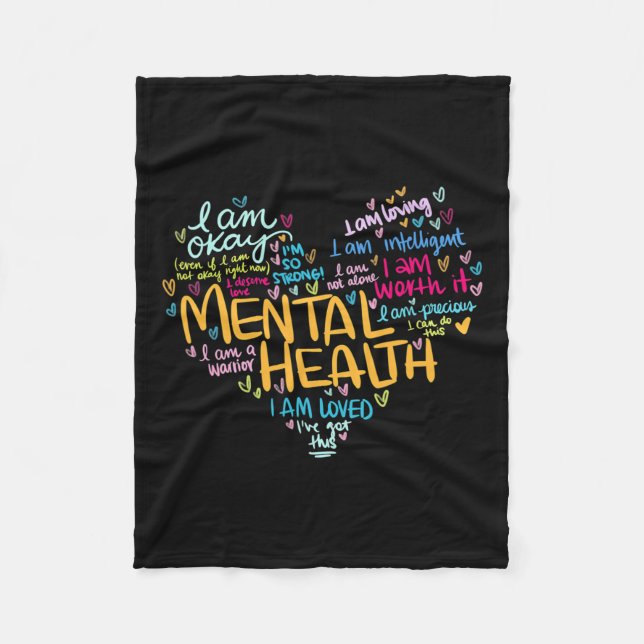 Health Awareness Depression 1  Fleece Blanket (Front)