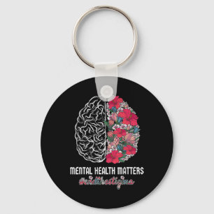 Health Awareness End The Stigma Mental Awareness Keychain