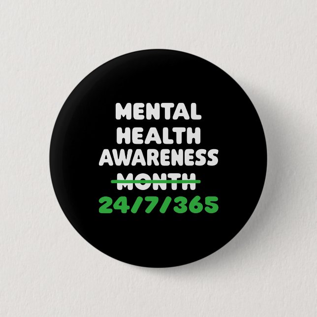 Health Awareness For Suicide Prevention  2 Inch Round Button (Front)