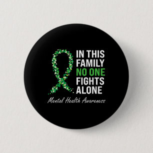 Health Awareness Green Ribbon 3 2 Inch Round Button