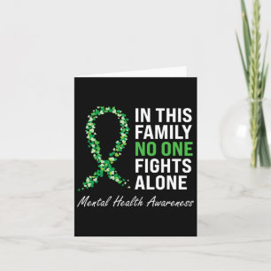 Health Awareness Green Ribbon 3  Card