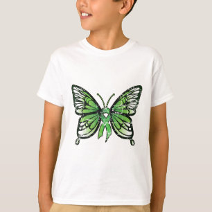 Health Awareness Green Ribbon Butterfly  T-Shirt