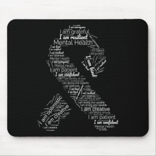 Health Awareness Green Ribbon In May Support Mouse Pad