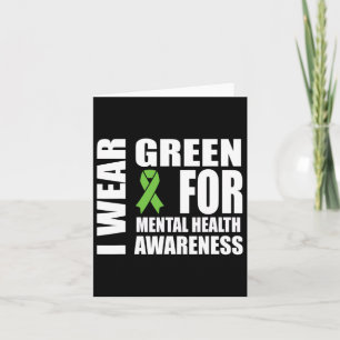 Health Awareness Green Ribbon Support Card