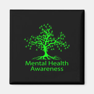 Health Awareness Green Tree Mental Health Awarenes Magnet