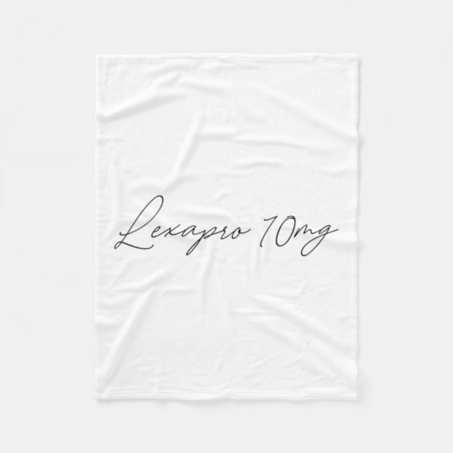 Health Awareness - lexapro 10mg - Cursive  Fleece Blanket (Front)