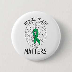 Health Awareness Month Mental Health Problems Posi 2 Inch Round Button