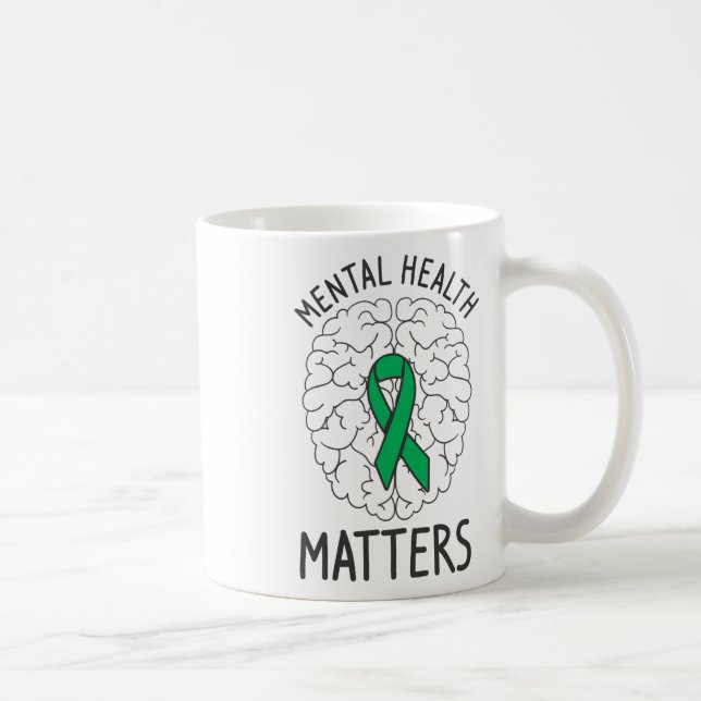 Health Awareness Month Mental Health Problems Posi Coffee Mug (Right)