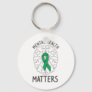 Health Awareness Month Mental Health Problems Posi Keychain