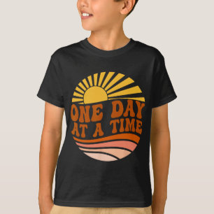 Health Awareness One Day At A Time Retro Sunshine T-Shirt