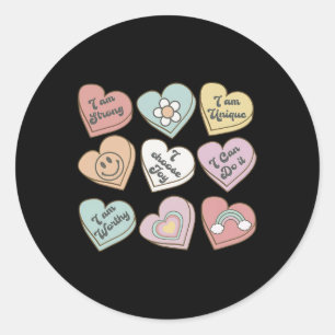 Health Awareness Self Care Problems Kind Inspirati Classic Round Sticker