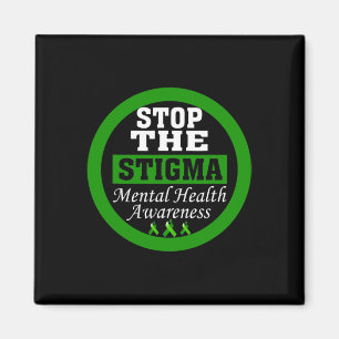 Health Awareness Stop The Stigma Green Ribbon  Magnet