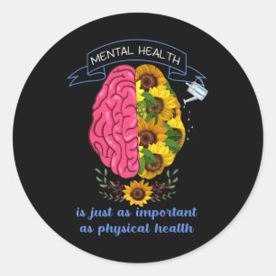 Health Awareness Suicide Prevention Think Positive Classic Round Sticker