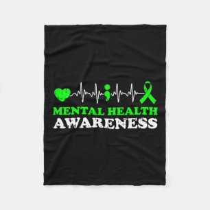 Health Awareness Warrior Counsellor Therapist 1 Fleece Blanket