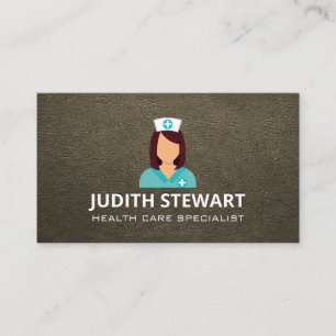 Health Care Specialist   Nurse Icon Business Card