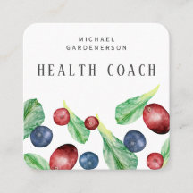 Health Coach square business card