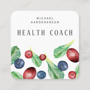 Health Coach  square business card
