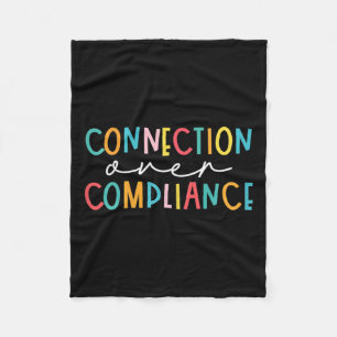 Health Connection Over Compliance Autism Awareness Fleece Blanket