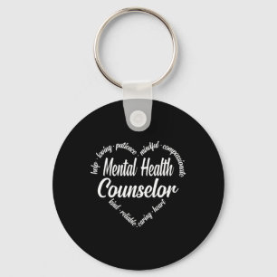 Health Counsellor Heart Word Cloud  Keychain