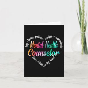 Health Counsellor Heart Word Cloud Watercolor Rain Card