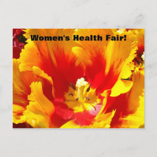 Health Fair postcards Add Your Text Colourful Tuli
