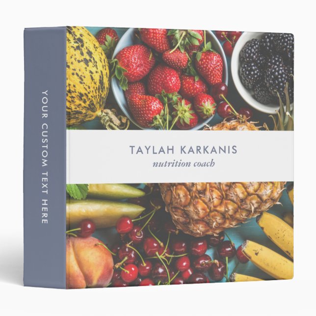 Health Field Fresh Colourful Fruit Business  Binder (Front/Spine)