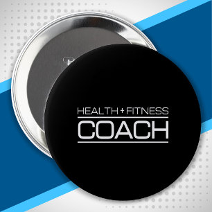 Health Fitness Coach Personal Trainer Gym Training 4 Inch Round Button