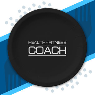 Health Fitness Coach Personal Trainer Gym Training Paper Plate