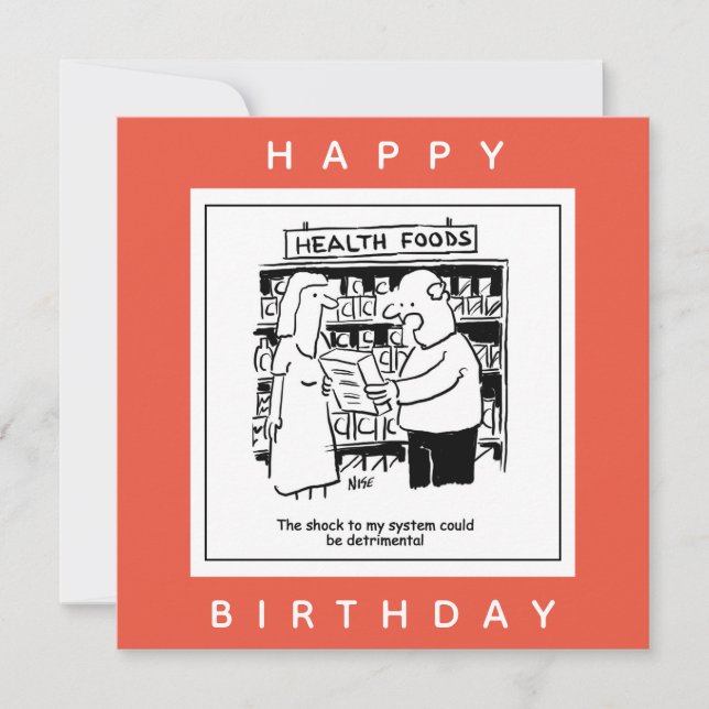 Health Food Could Be Shock to System Cartoon Card (Front)
