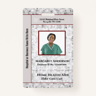 Health Hospital Worker ID Identification Custom Badge