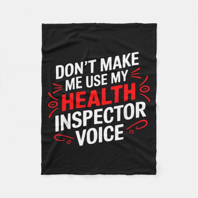Health Inspector Job Profession Public Health  Fleece Blanket (Front)