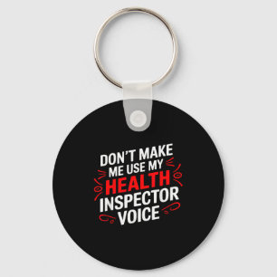 Health Inspector Job Profession Public Health Keychain