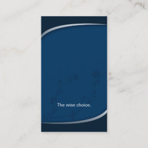 Health Insurance Business Card Dark Blue