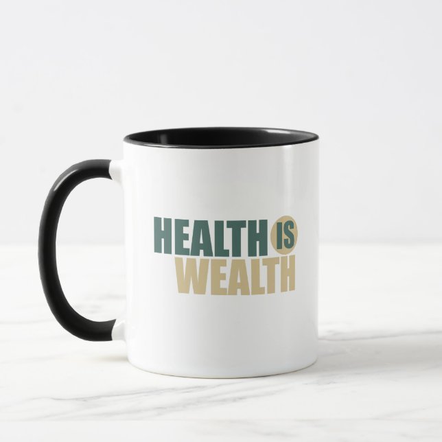 Health is wealth mug (Left)