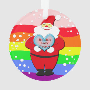 Health, Love, Peace Ornament