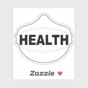 Health mask vinyl sticker