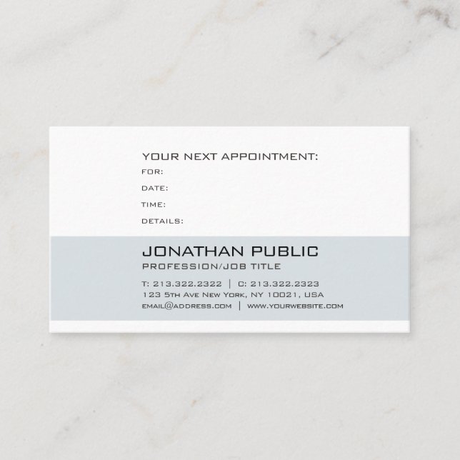 Health Medical Doctor Dentist Appointment Reminder Card (Front)