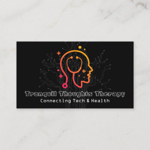 Health Mind Logo Computer Tech Software Business Card