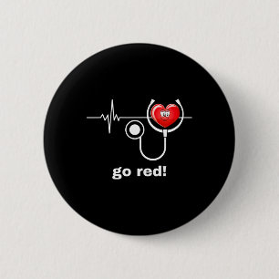 Health Month February American Heart Health 2 Inch Round Button