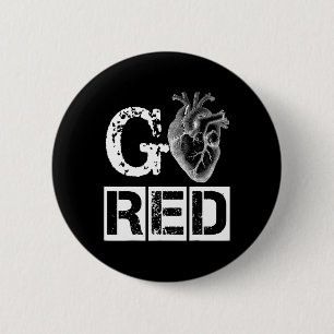Health Month February American Heart Health 2 Inch Round Button
