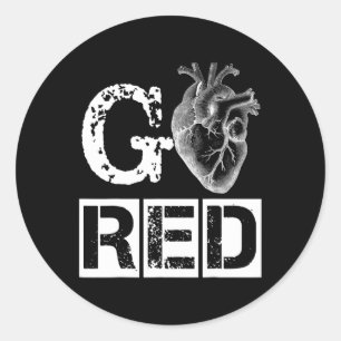 Health Month February American Heart Health Classic Round Sticker