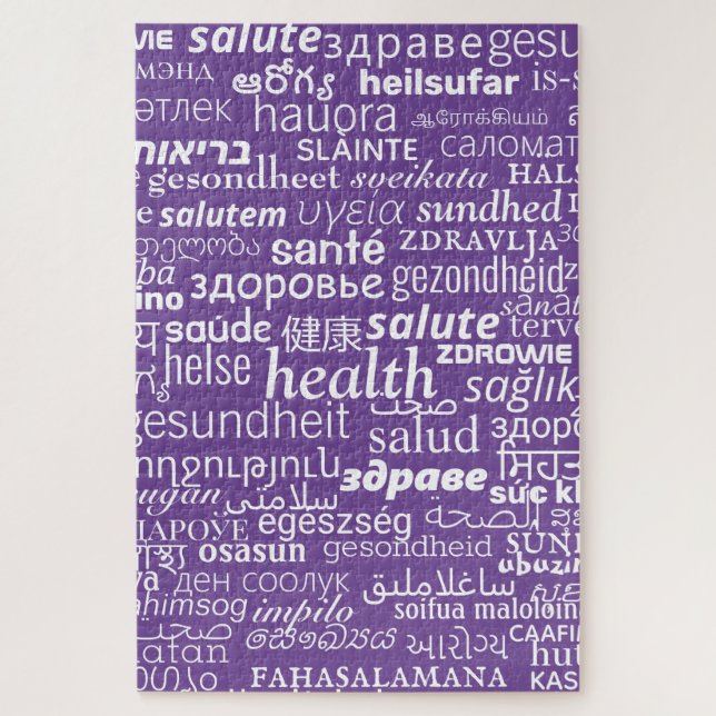 Health - Multi Language International - Be Healthy Jigsaw Puzzle (Vertical)