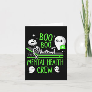 Health Nurse Psych Boo Boo Crew Nursing Halloween Card