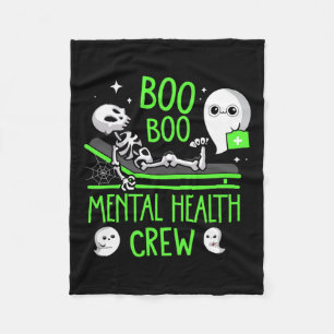 Health Nurse Psych Boo Boo Crew Nursing Halloween Fleece Blanket