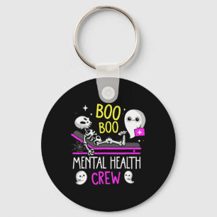 Health Nurse Psych Boo Boo Crew Nursing Halloween  Keychain