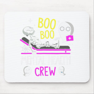 Health Nurse Psych Boo Boo Crew Nursing Halloween Mouse Pad