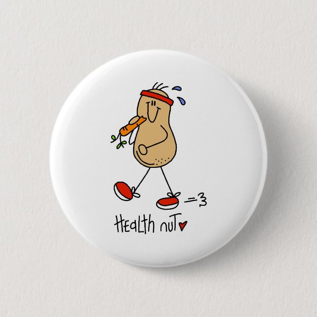 Health Nut 2 Inch Round Button (Front)